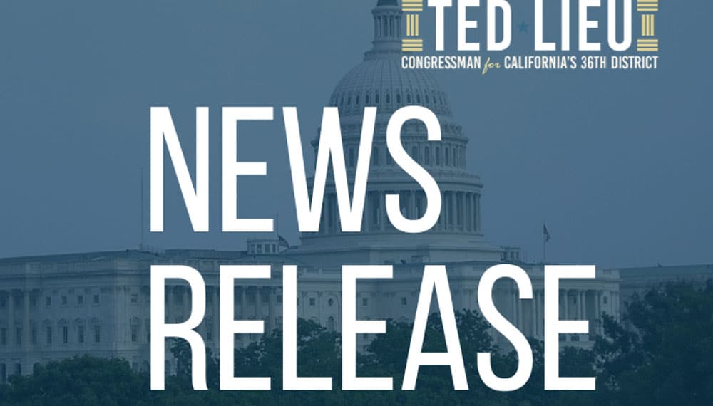 Congressman Ted Liew Press Release