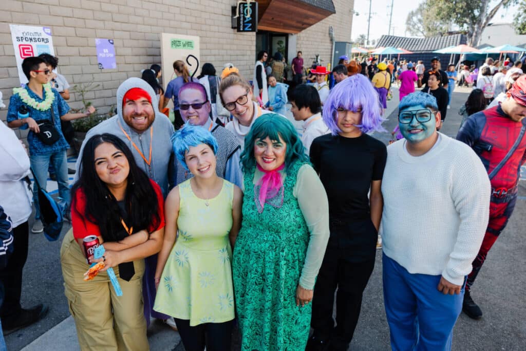 Halloween fest attendees in costume