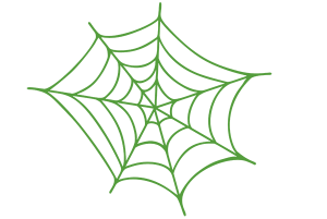 green-spider-web